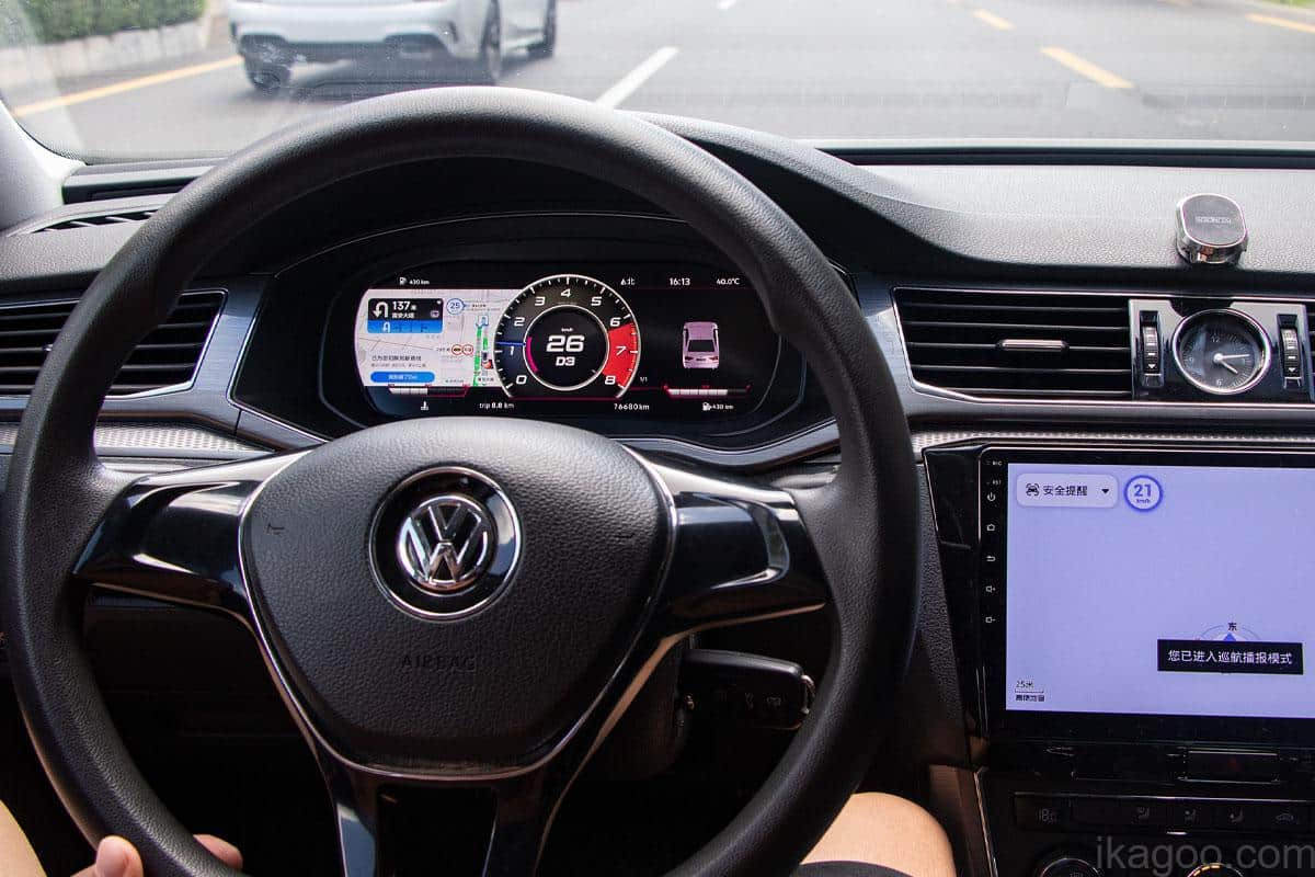 Installed Volkswagen Passat PQ digital cluster result view two