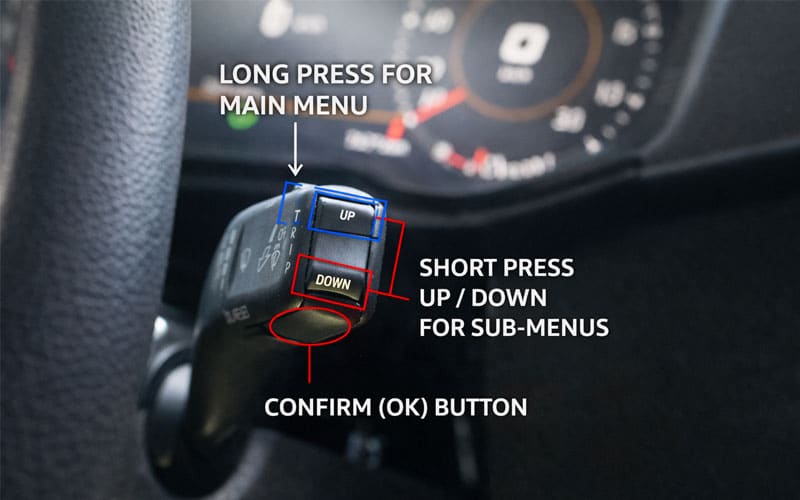 Volkswagen Tiguan 2017-2022 Full LCD Instrument Cluster menu control reference image 2