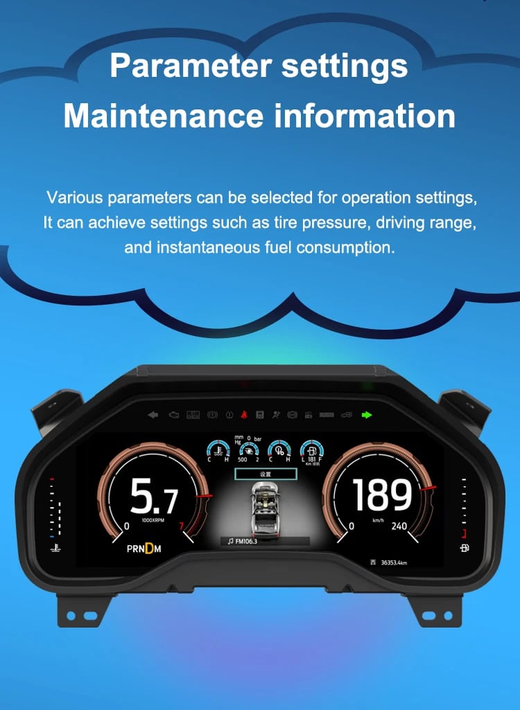Ford F150 digitale cluster-installatiedetail