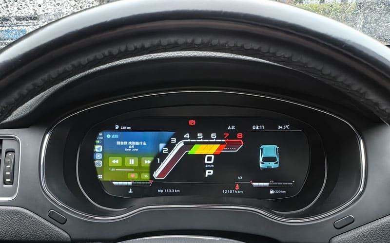 Earlier Volkswagen Jetta digital instrument cluster final installed result 04