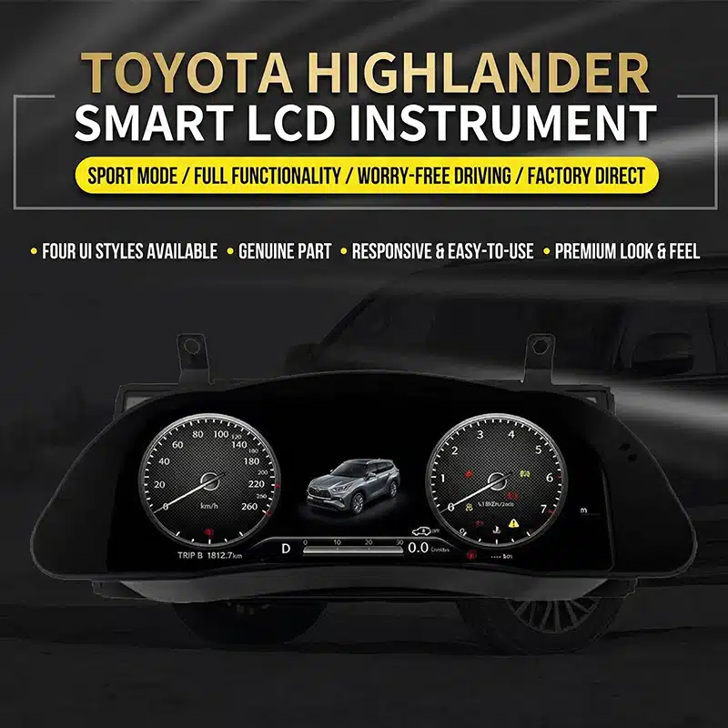 Toyota Highlander LCD dashboard interface example