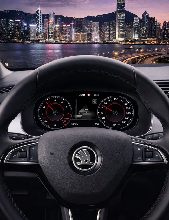 Cruscotto digitale virtuale aftermarket per Skoda