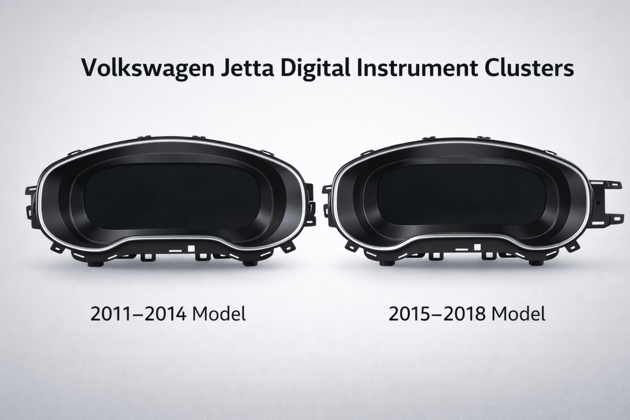 Volkswagen Jetta Digital Instrument Cluster package contents and version comparison