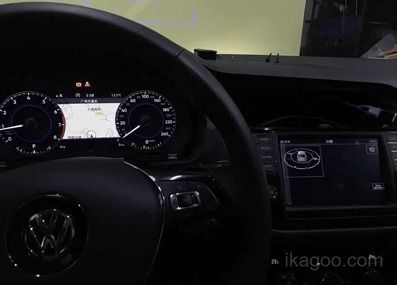 Volkswagen Tiguan 2017-2022 Full LCD Instrument Cluster final installed result view 2