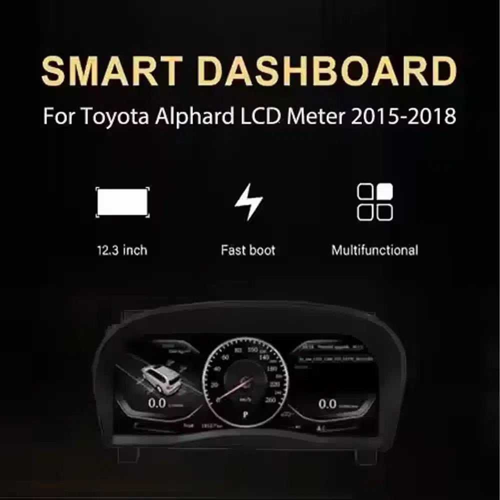Toyota Alphard 2015 to 2018 LCD meter generation comparison image