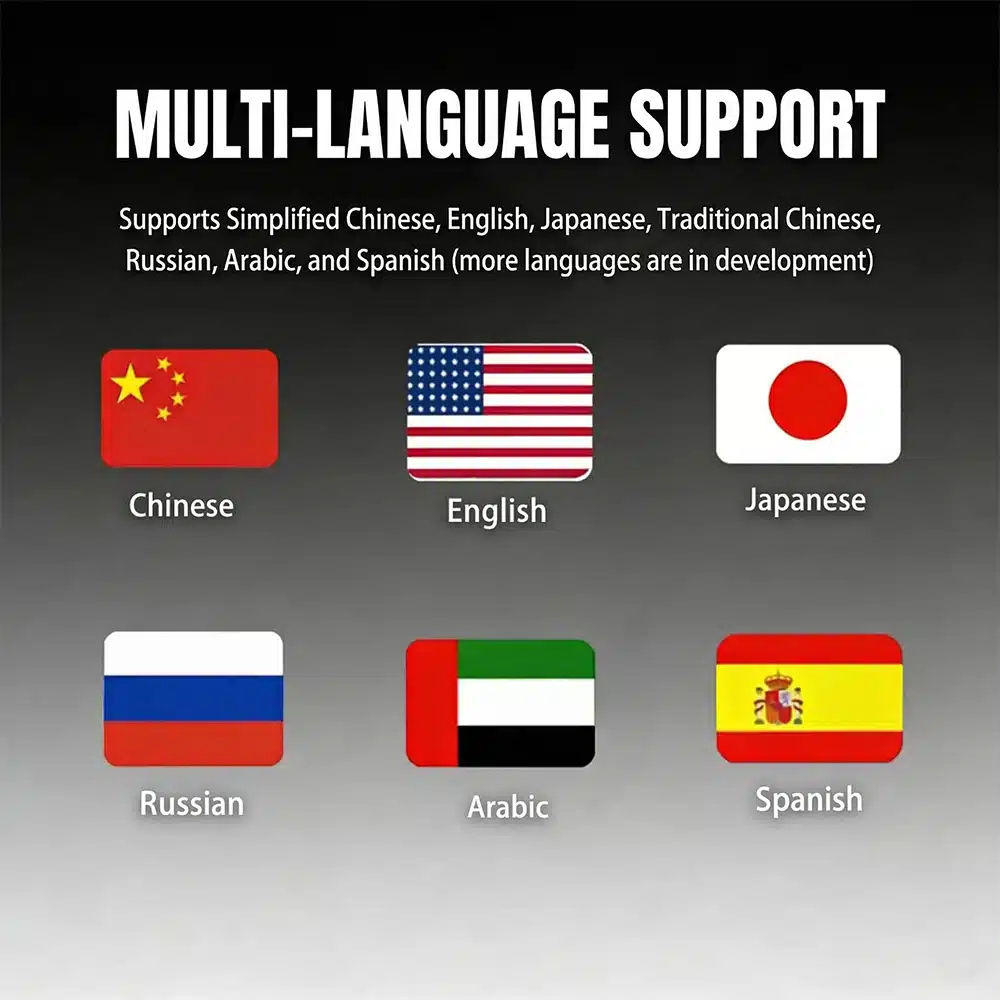 Language options for the Porsche Cayenne digital cluster