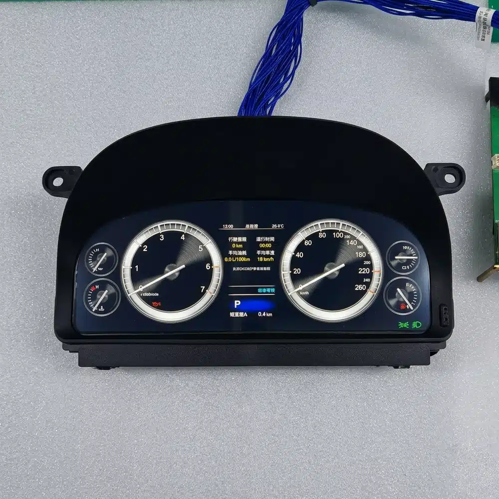 Toyota Alphard digital instrument cluster front display powered on
