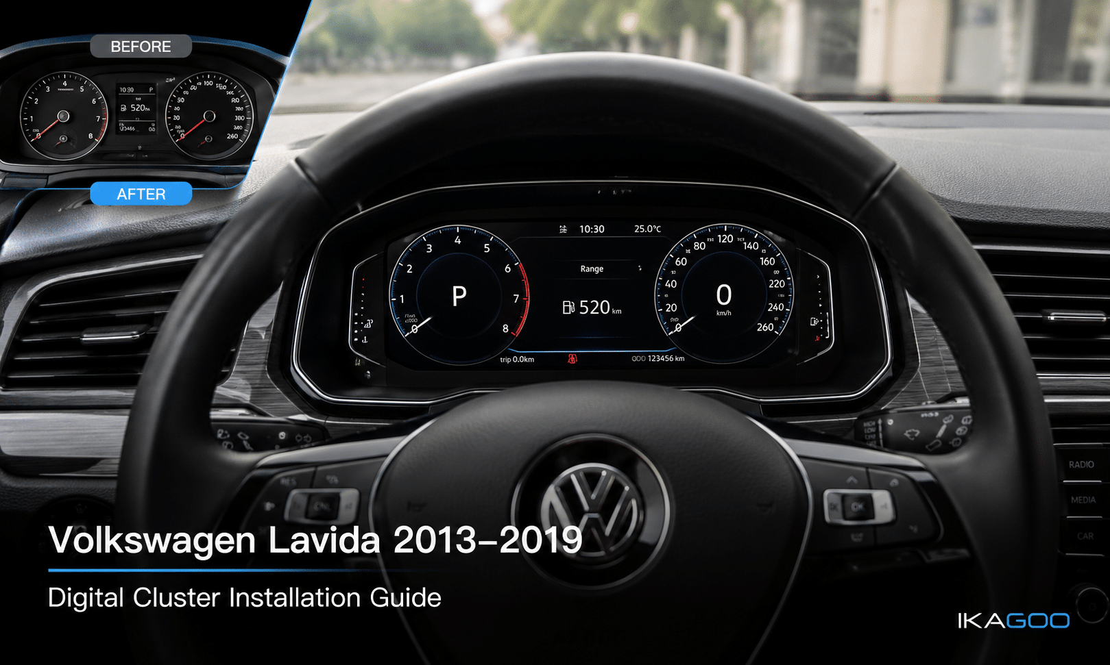 Immagine di copertina della guida di installazione del quadro strumenti digitale Volkswagen Lavida 2013 2019