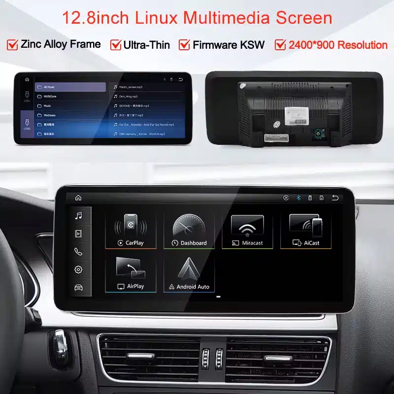 Audi A4 A5 Android head unit 2017-2021 wide screen upgrade with CarPlay and Android Auto