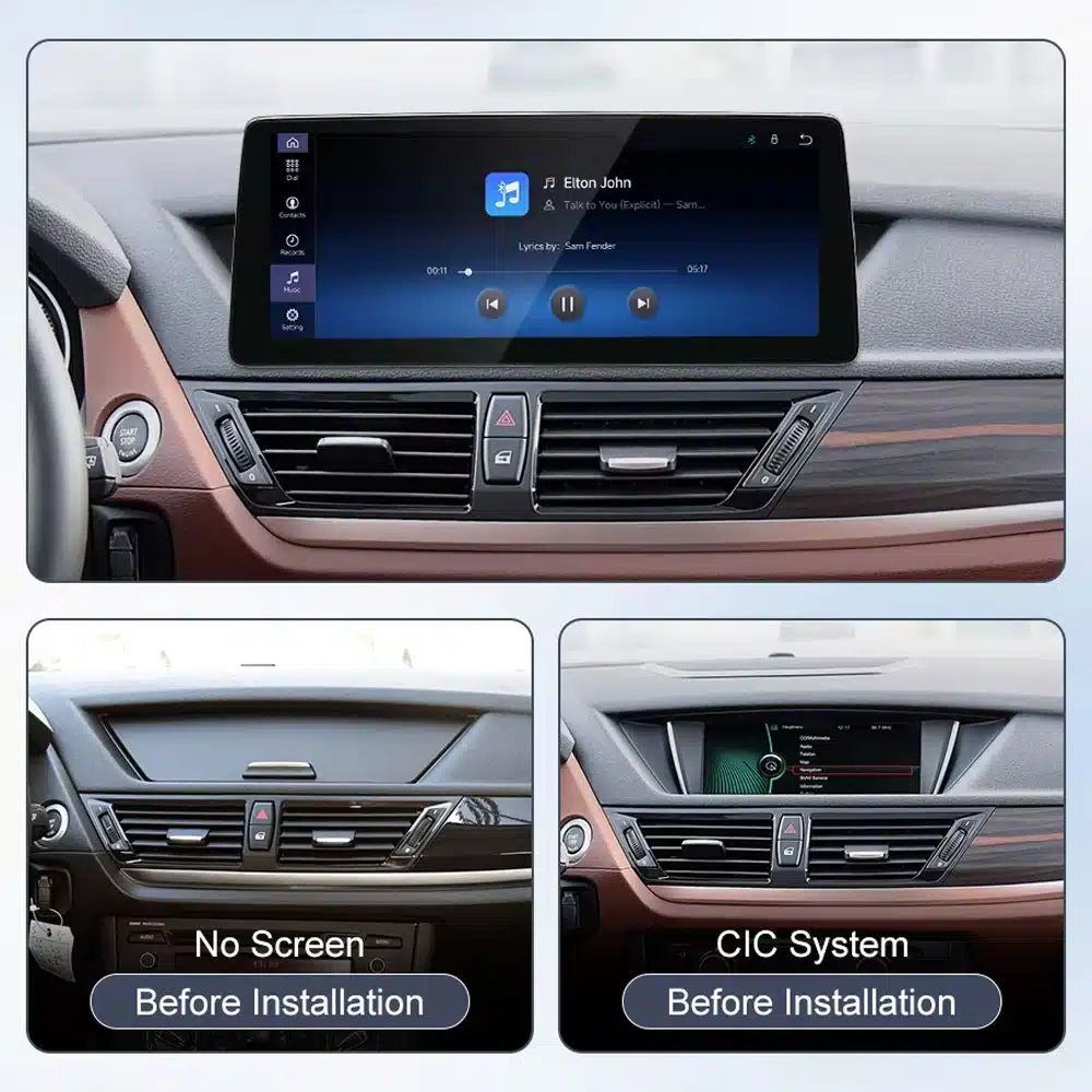 BMW X1 E84 no screen and CIC system before Android screen installation