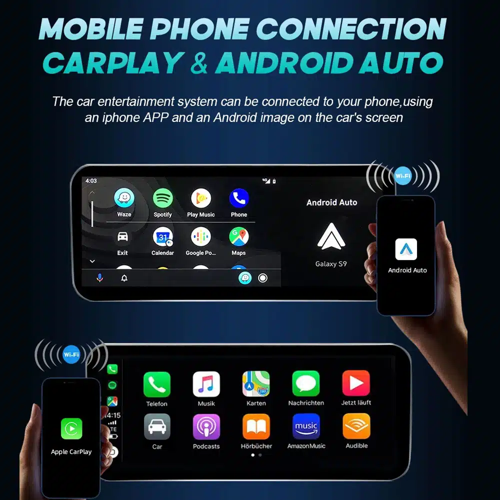 Audi A4 A5 Android head unit 2017-2021 wireless Apple CarPlay and Android Auto screen upgrade