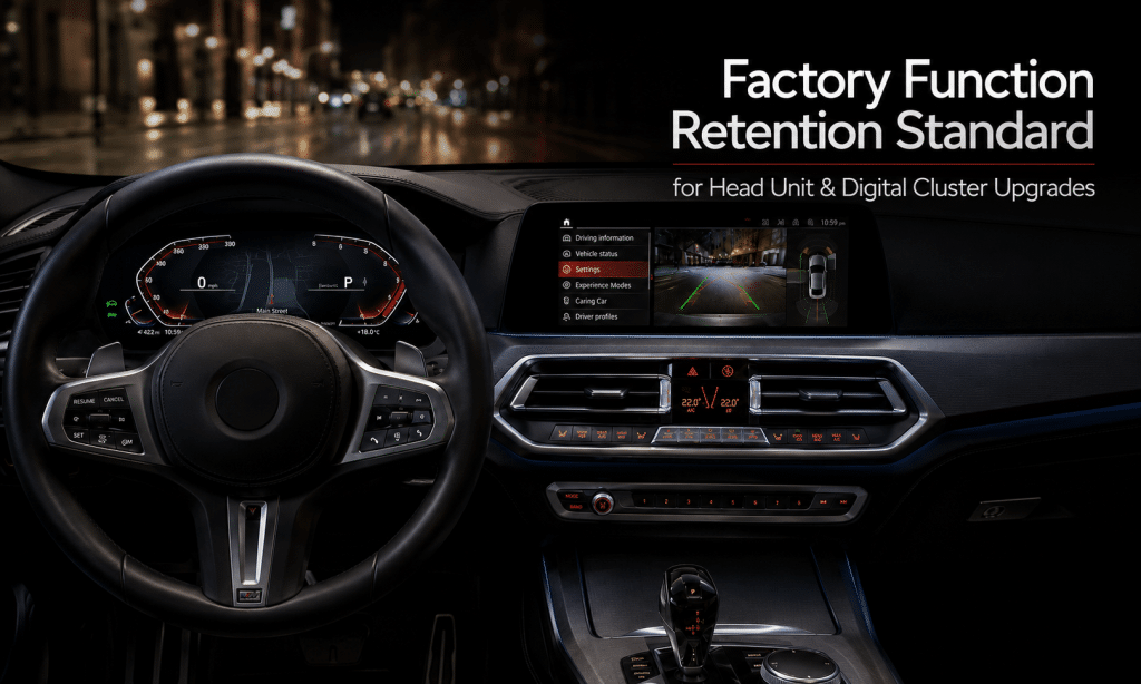 Factory Function Retention Standard for Head Unit & Digital Cluster Upgrades
