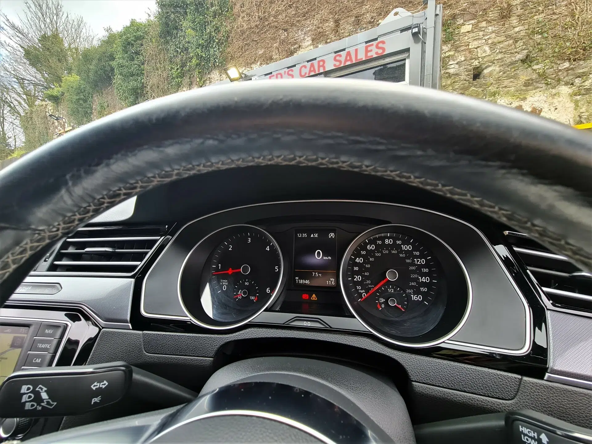 Volkswagen original analog instrument cluster before digital upgrade