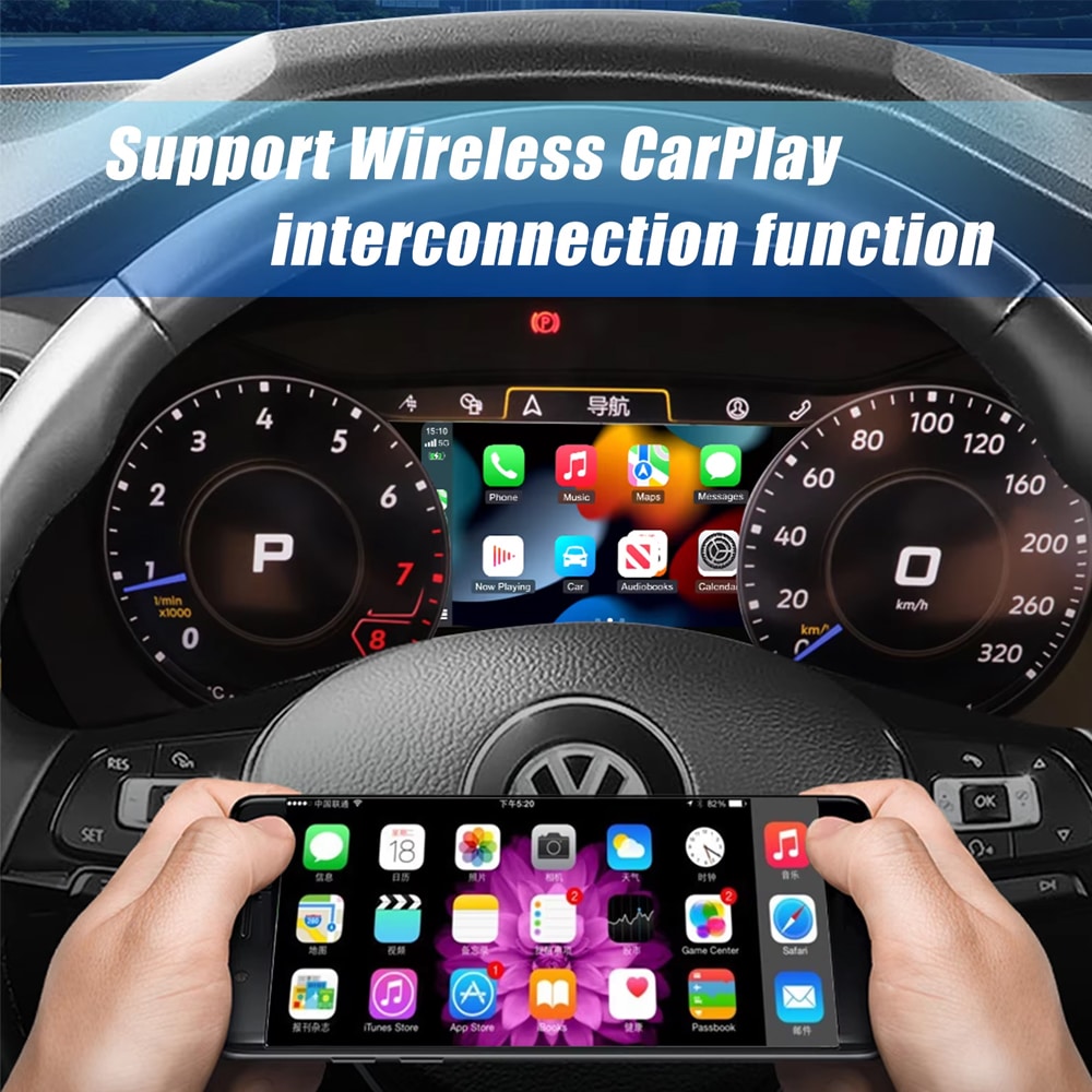 Volkswagen Jetta A7 Digital Instrument Cluster wireless CarPlay interface