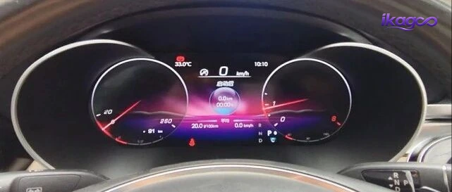 Mercedes W205 and GLC X253 12.3-inch digital instrument cluster installed with iKAGOO long-term support