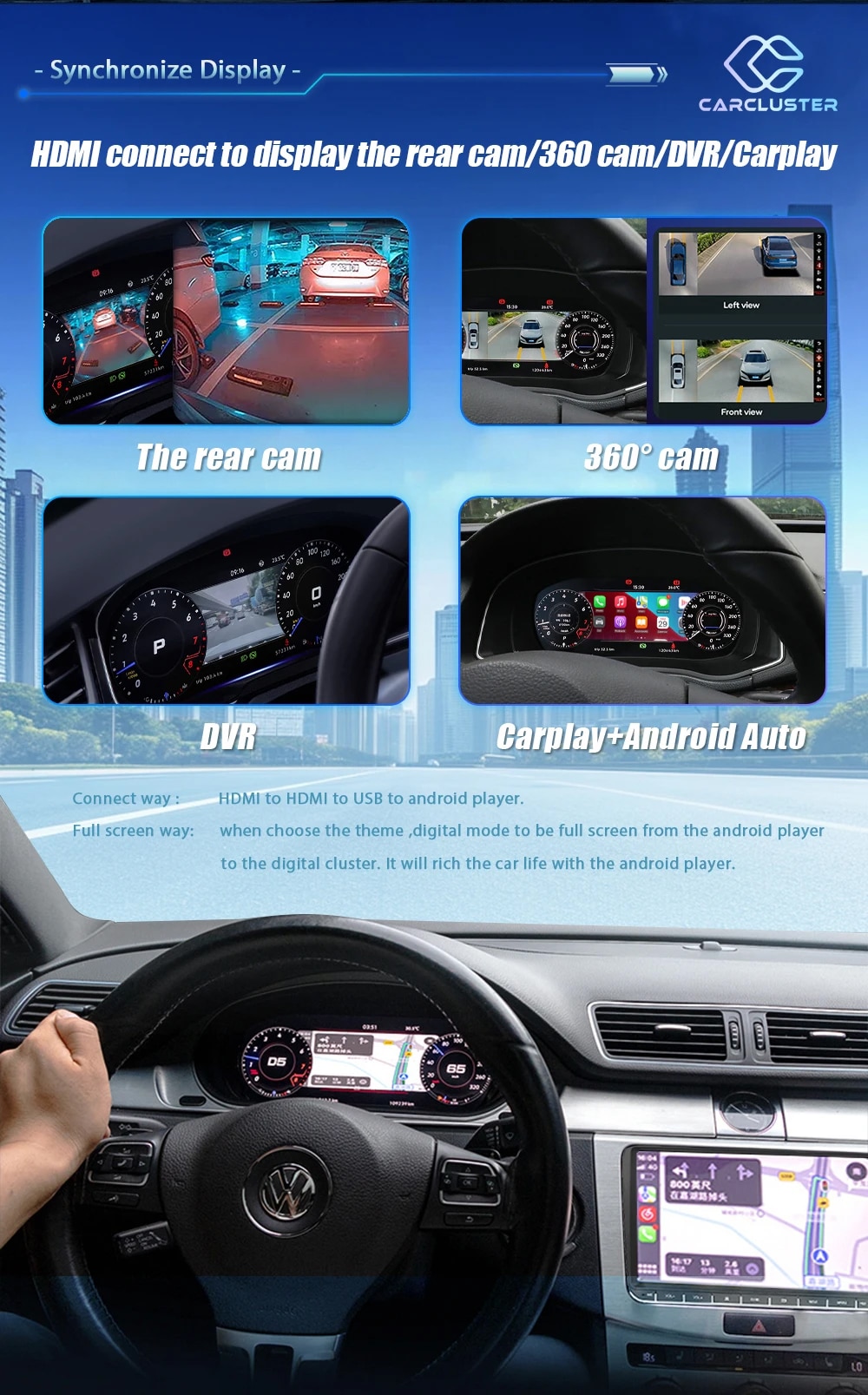 Digital instrument cluster external display and connected function reference