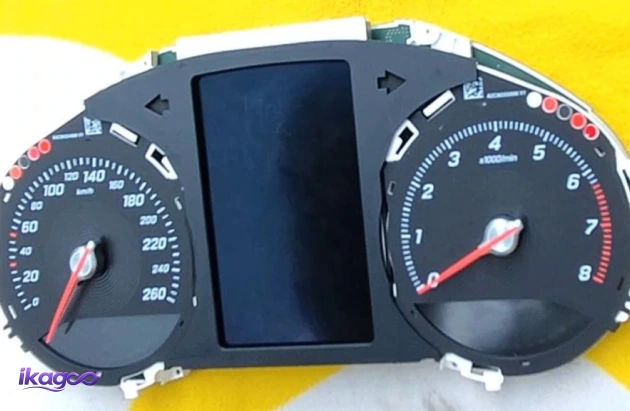 Original Mercedes analog cluster assembly prepared for internal component transfer