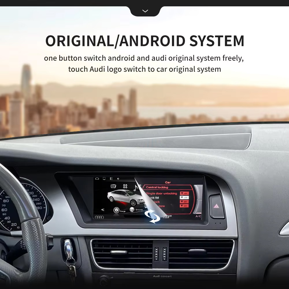 Audi A4 A5 Android radio original system and Android system switching