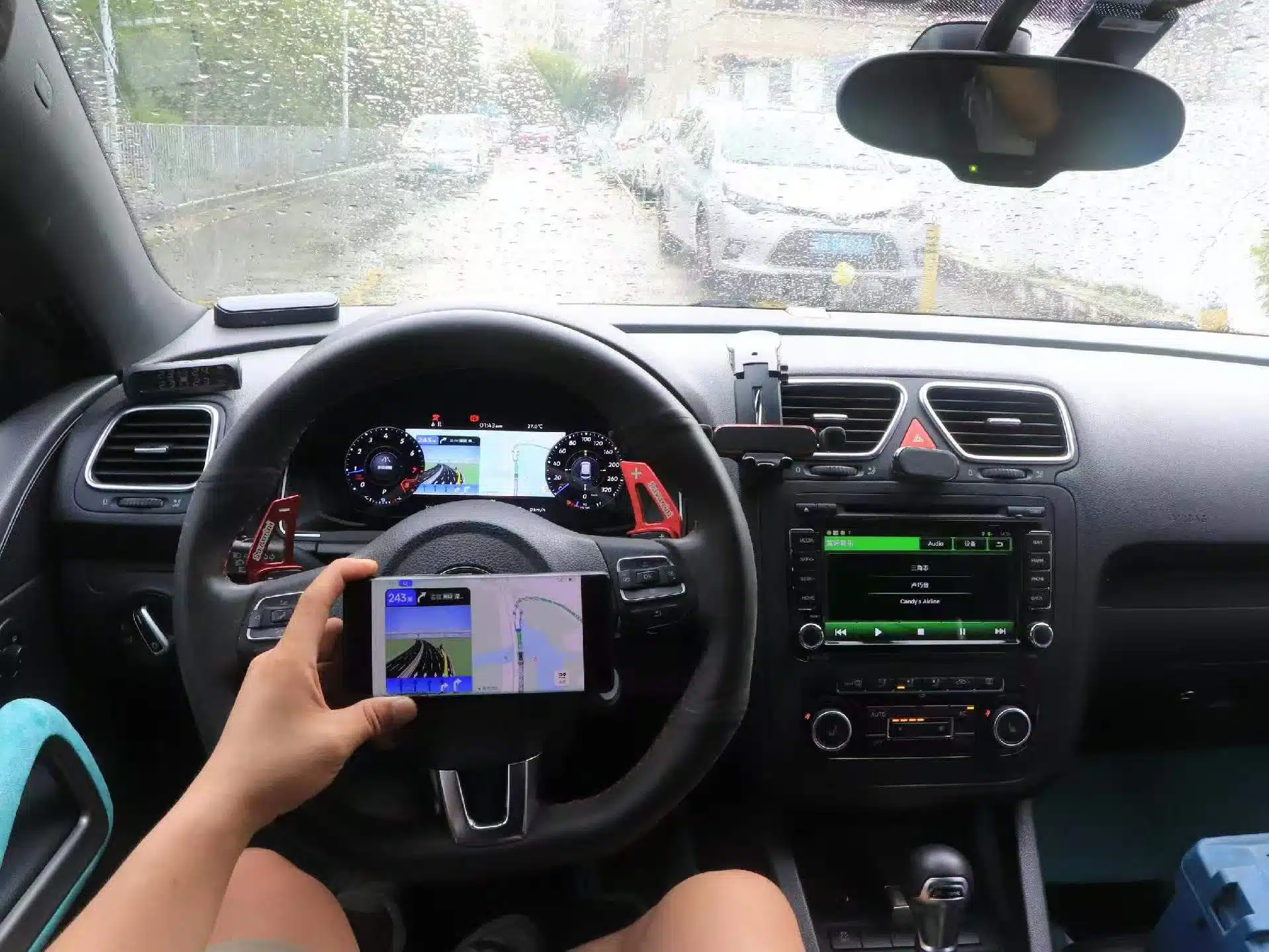 Vehicle-specific aftermarket digital instrument cluster front view