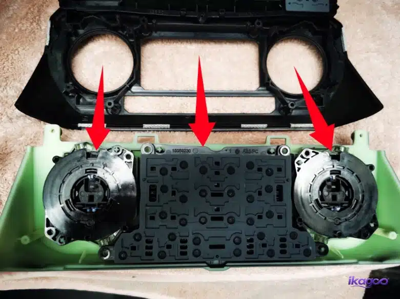 Aligning Ford F-150 factory climate-control buttons with the new housing