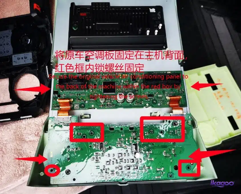 Installing the Ford F-150 factory climate-control panel on the new unit