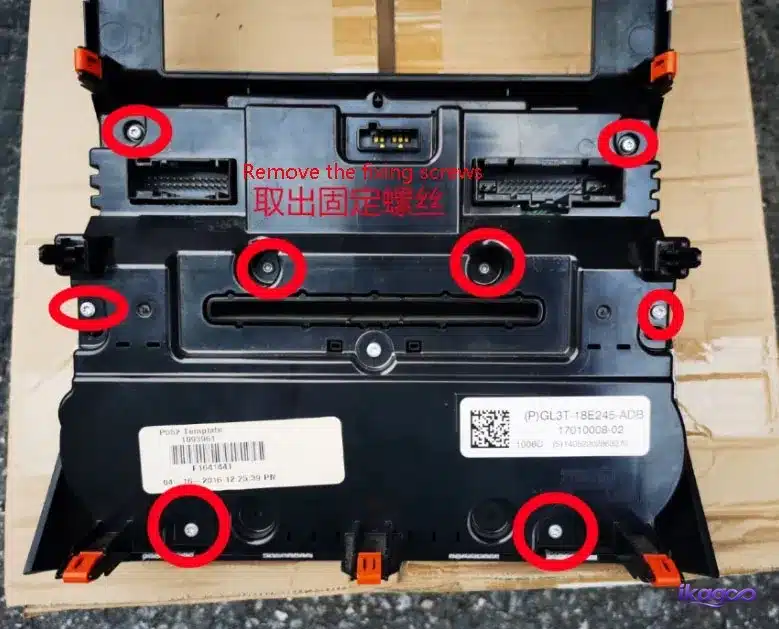 Removing Ford F-150 climate-control panel screws