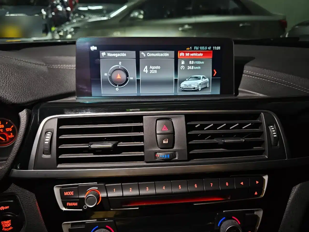 2020 BMW 418i Gran Coupe F36 center console used for digital cluster compatibility review