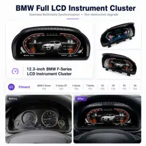 BMW X5 E70 digital cluster 12.3-inch full LCD instrument cluster non-destructive upgrade