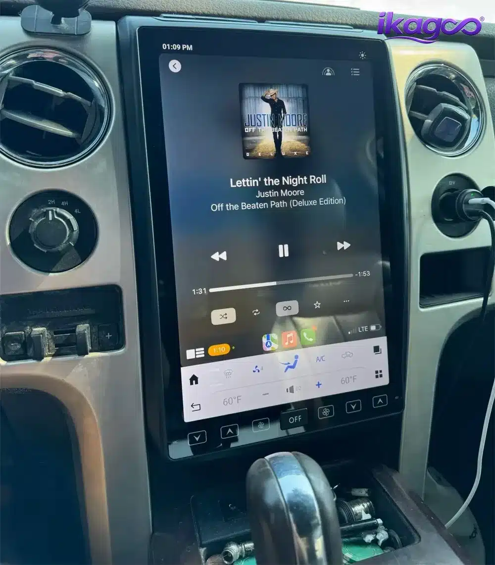 Ford F150 com Android 15, unidade principal de 8 núcleos instalada no painel de instrumentos