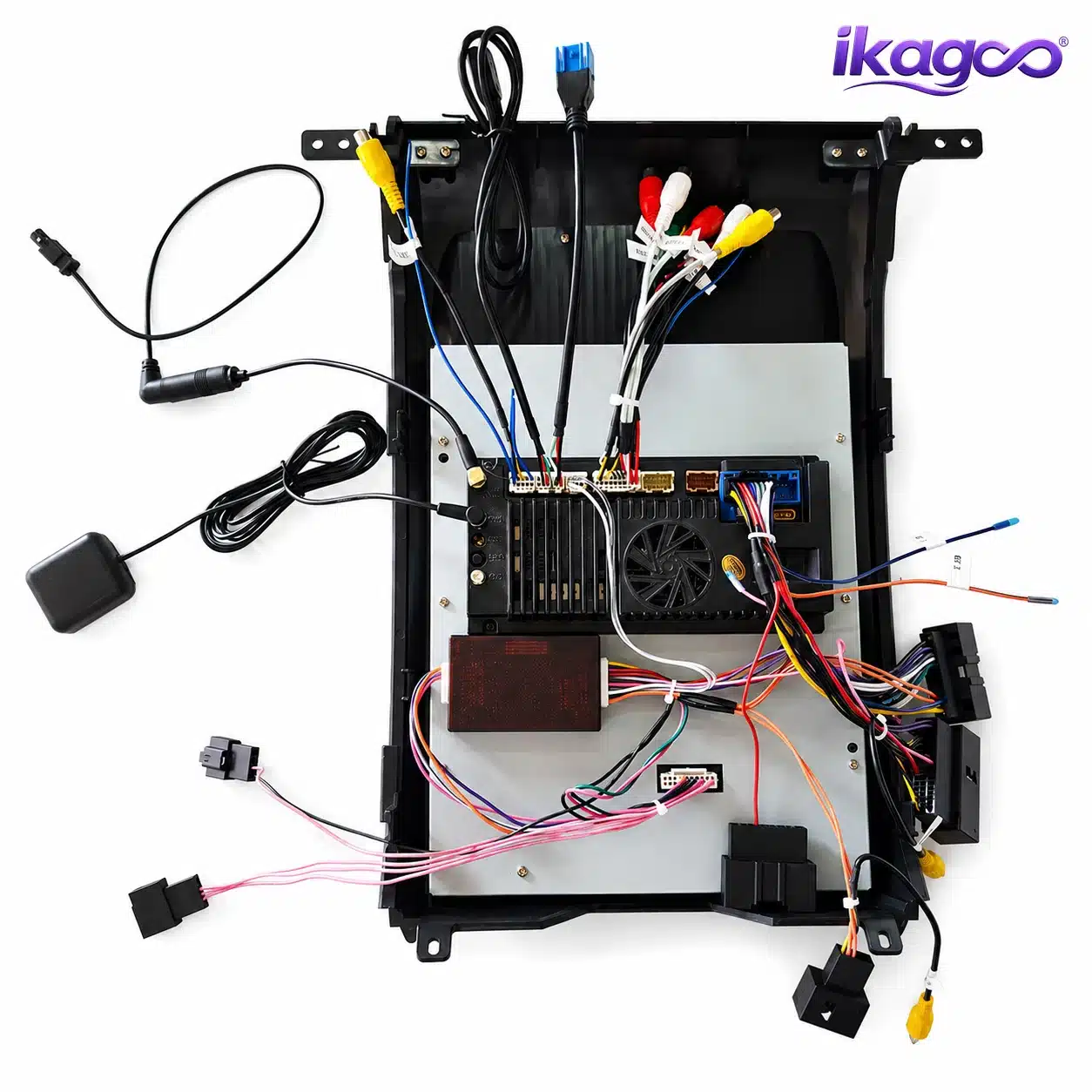 Cablagem traseira e conectores da unidade principal Android do Ford F150