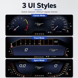 Ford Mustang S550 Digital Cluster Classic and Track UI styles