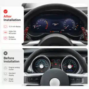 Ford Mustang S550 Digital Cluster installed dashboard with 12.3-inch display