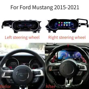 Ford Mustang S550 Digital Cluster installation for left and right steering wheel