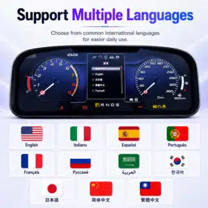 Ford Mustang S550 Digital Cluster multi-language settings interface