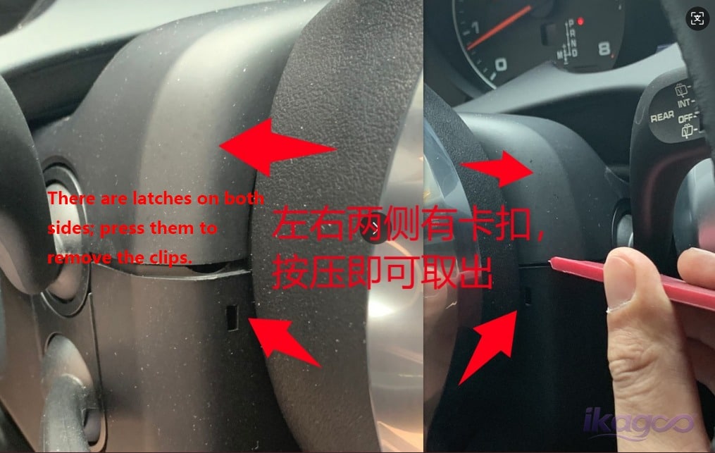 Porsche Cayenne 958 upper dashboard trim removal