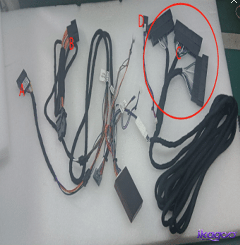 Audi Q7 Android screen harness identification and connector mapping