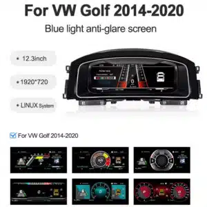VW Golf Mk7 virtual cockpit specifications for VW Golf 2014-2020 with 12.3inch 1920x720 Linux system