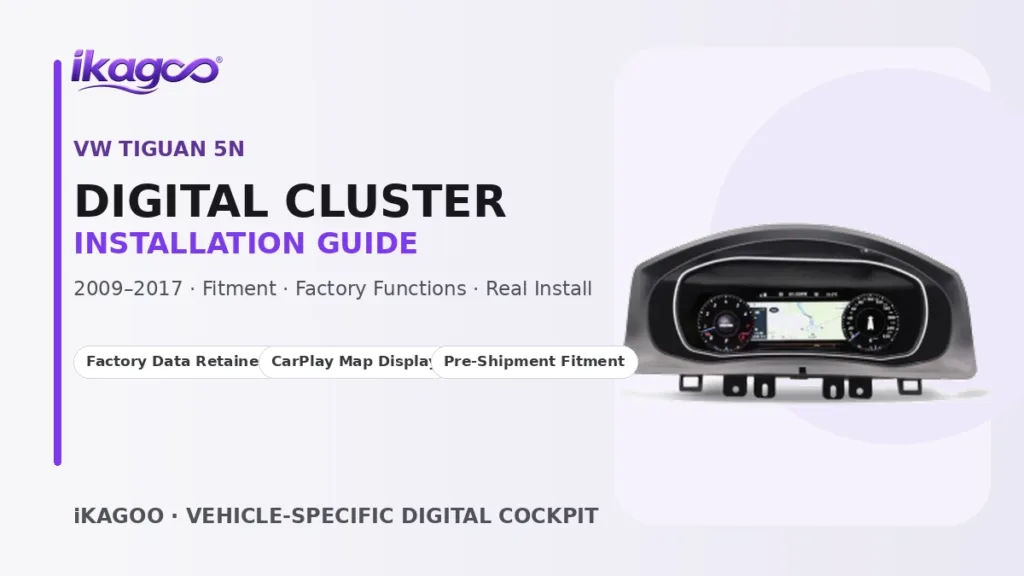 vw tiguan 5n digital cluster installation guide 2009 2017