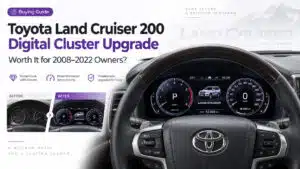 Toyota Land Cruiser 200 Series digital cluster upgrade installed in LC200 J200 dashboard