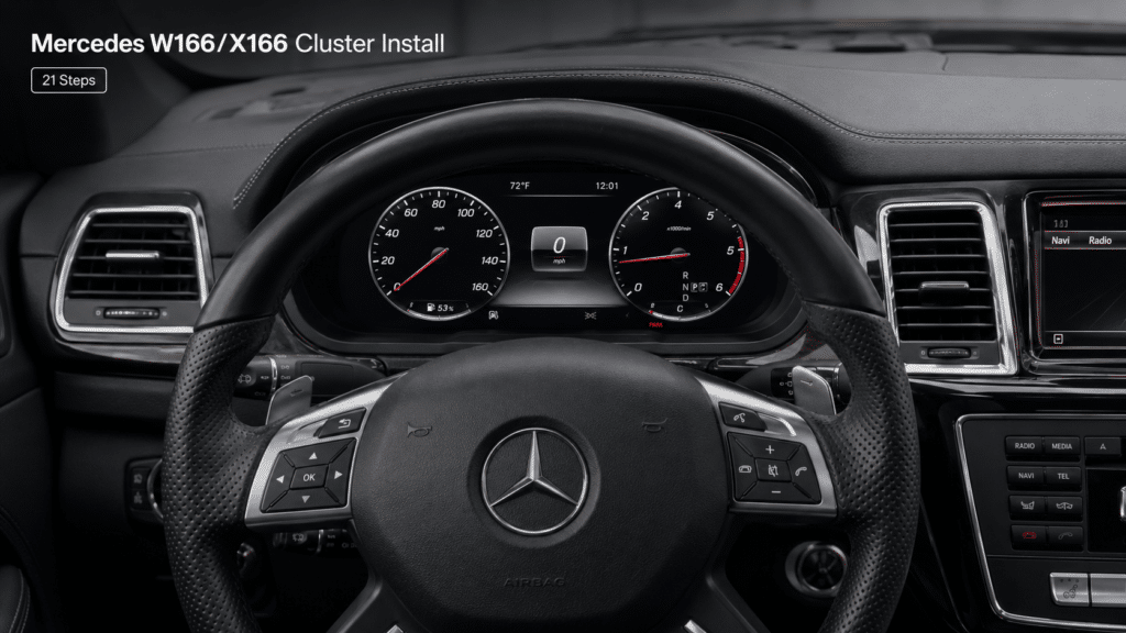 Mercedes W166 X166 Digital Cluster Installation | 2012–2019