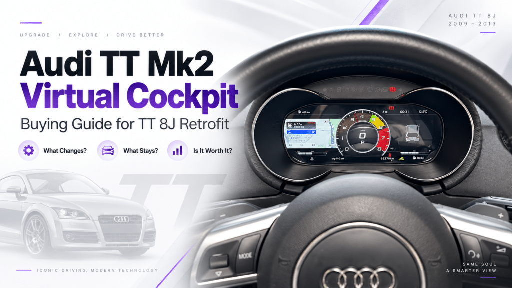 Audi TT Mk2 Virtual Cockpit Buying Guide: What Changes, What Stays & Is the 8J Retrofit Worth It?