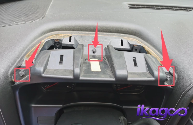 Chevrolet Silverado Digital Cluster Installation step 5 remove remaining dashboard screws