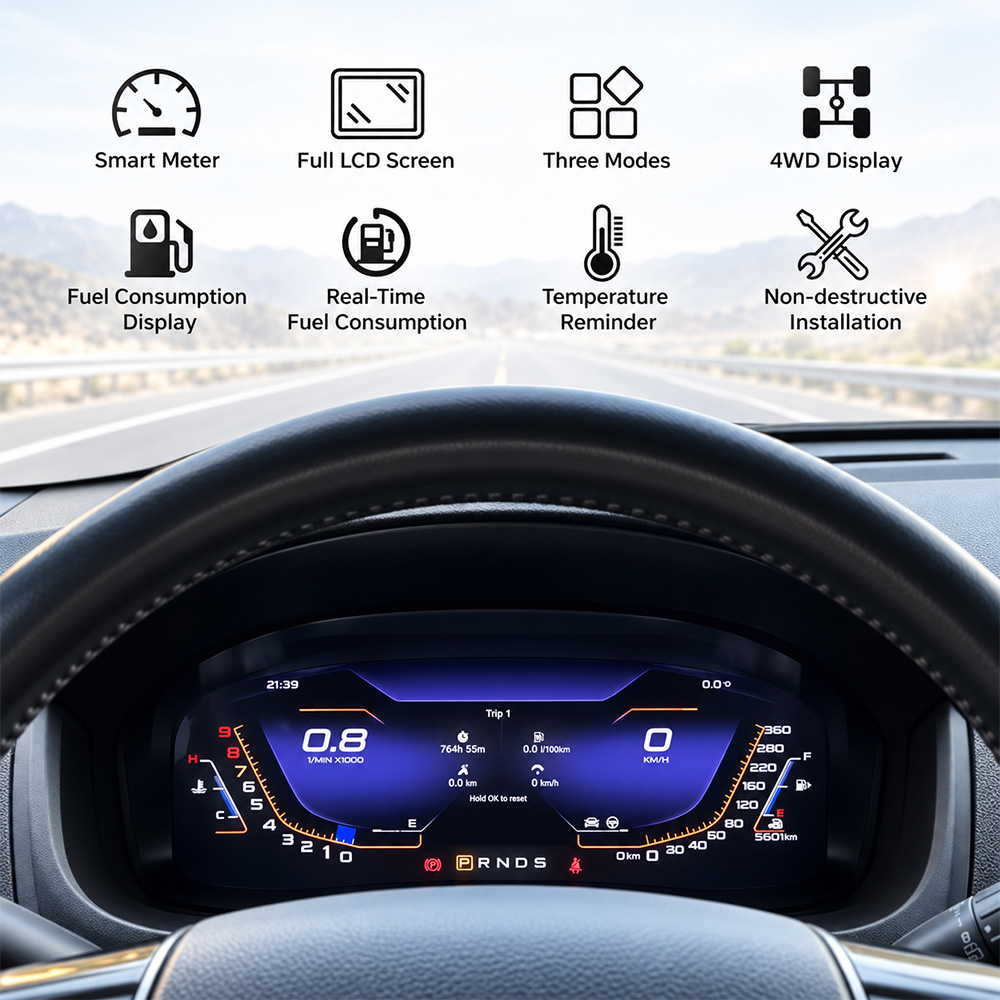 Ford Explorer Digital Instrument Cluster interface showing driving information