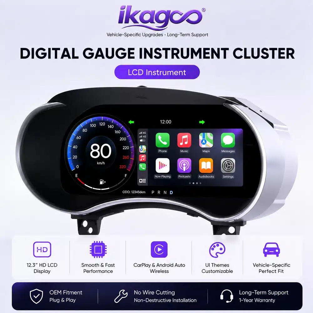 Jeep Grand Cherokee Digital Instrument Cluster CarPlay Android Auto interface