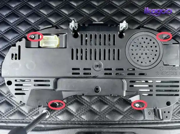 Mercedes W166 original instrument hardware transferred into new LCD cluster housing