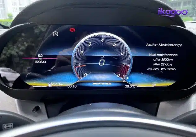 Mercedes W166 X166 digital cluster installation completed in dashboard