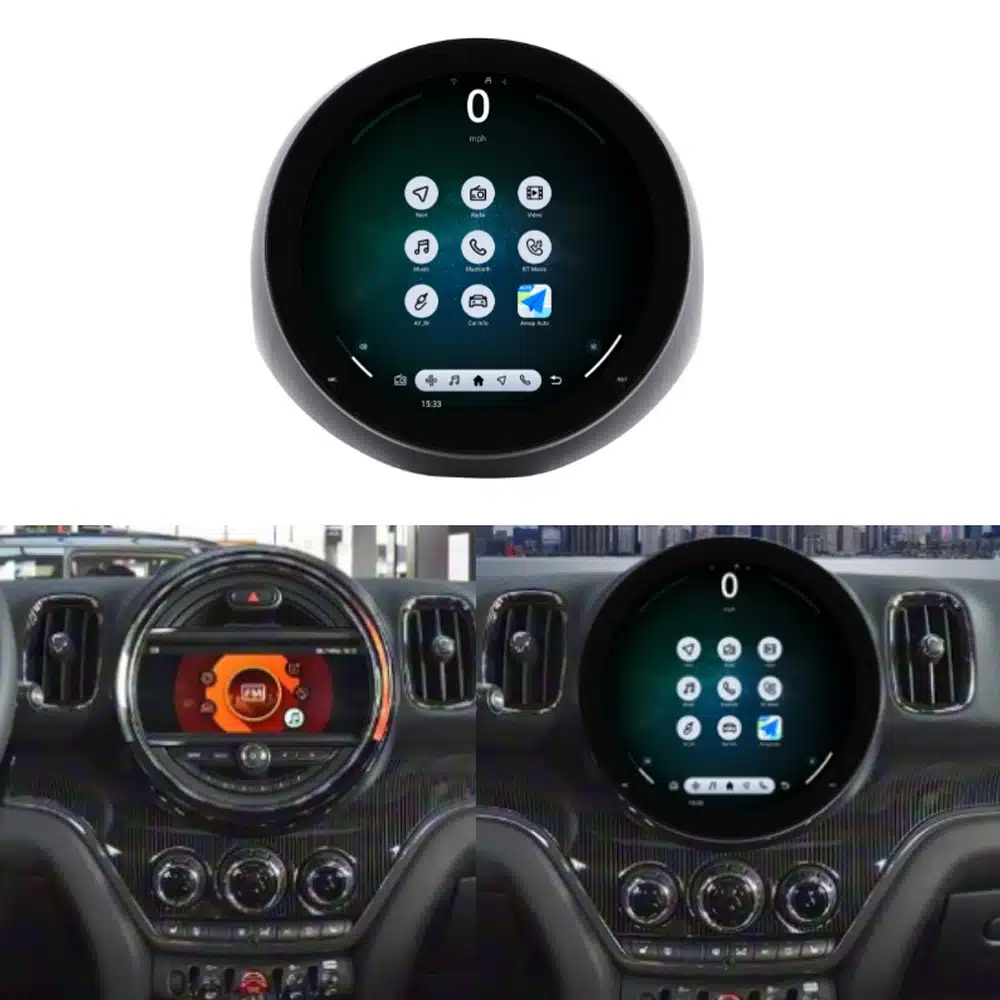 BMW MINI F54 F56 F60 Android screen installed in dashboard