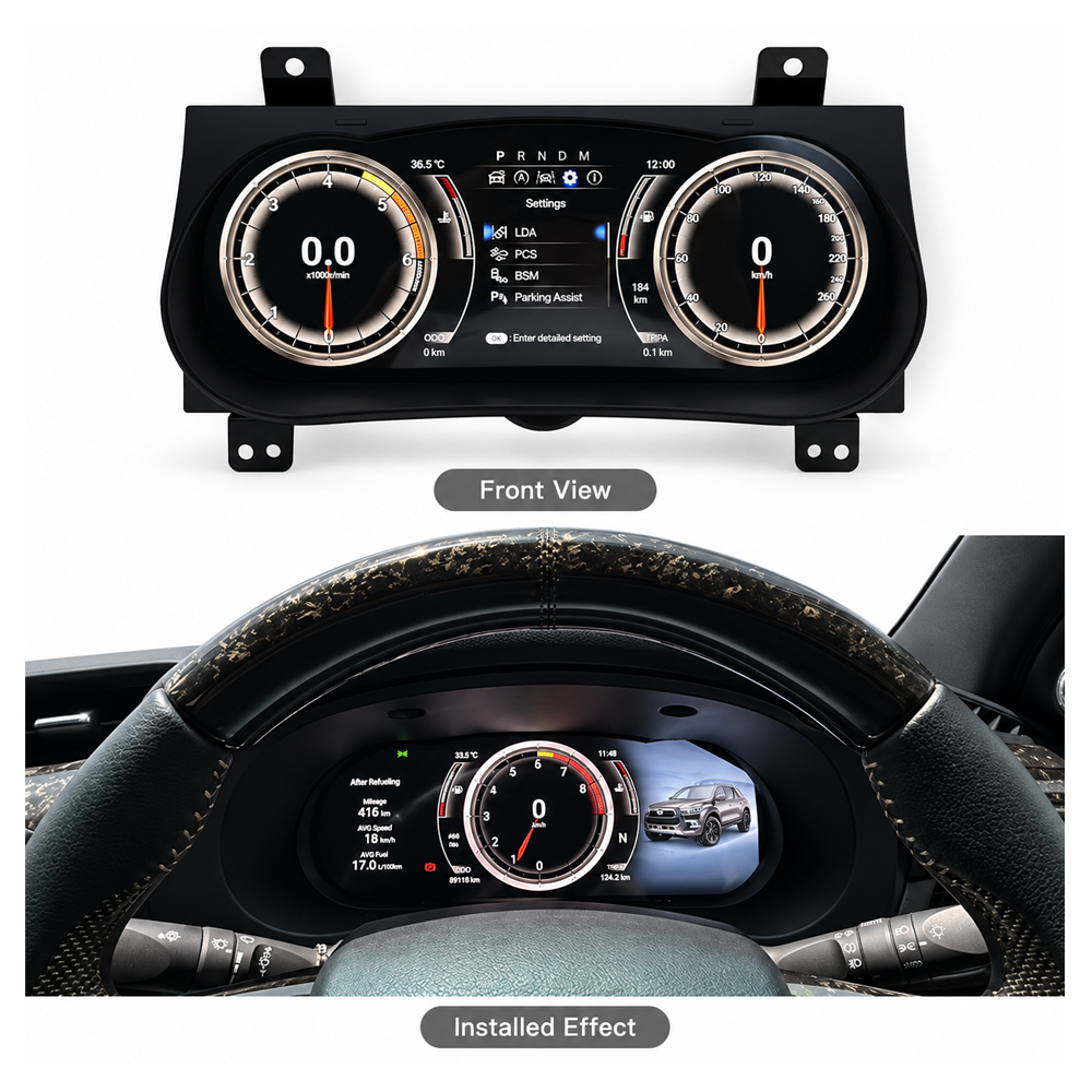 Hilux N80 Digital Dash installed dashboard view 2016-2024