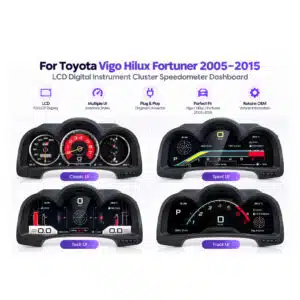 Toyota Hilux Vigo Fortuner SW4 digital instrument cluster interface themes