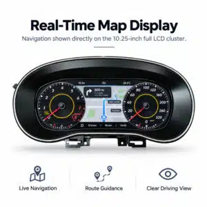 vw amarok digital cluster real time map display